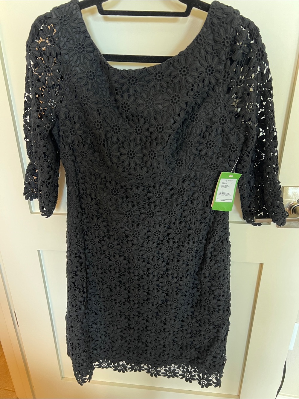 NWT Lilly Pulitzer Black Lace Shayna Dress 8